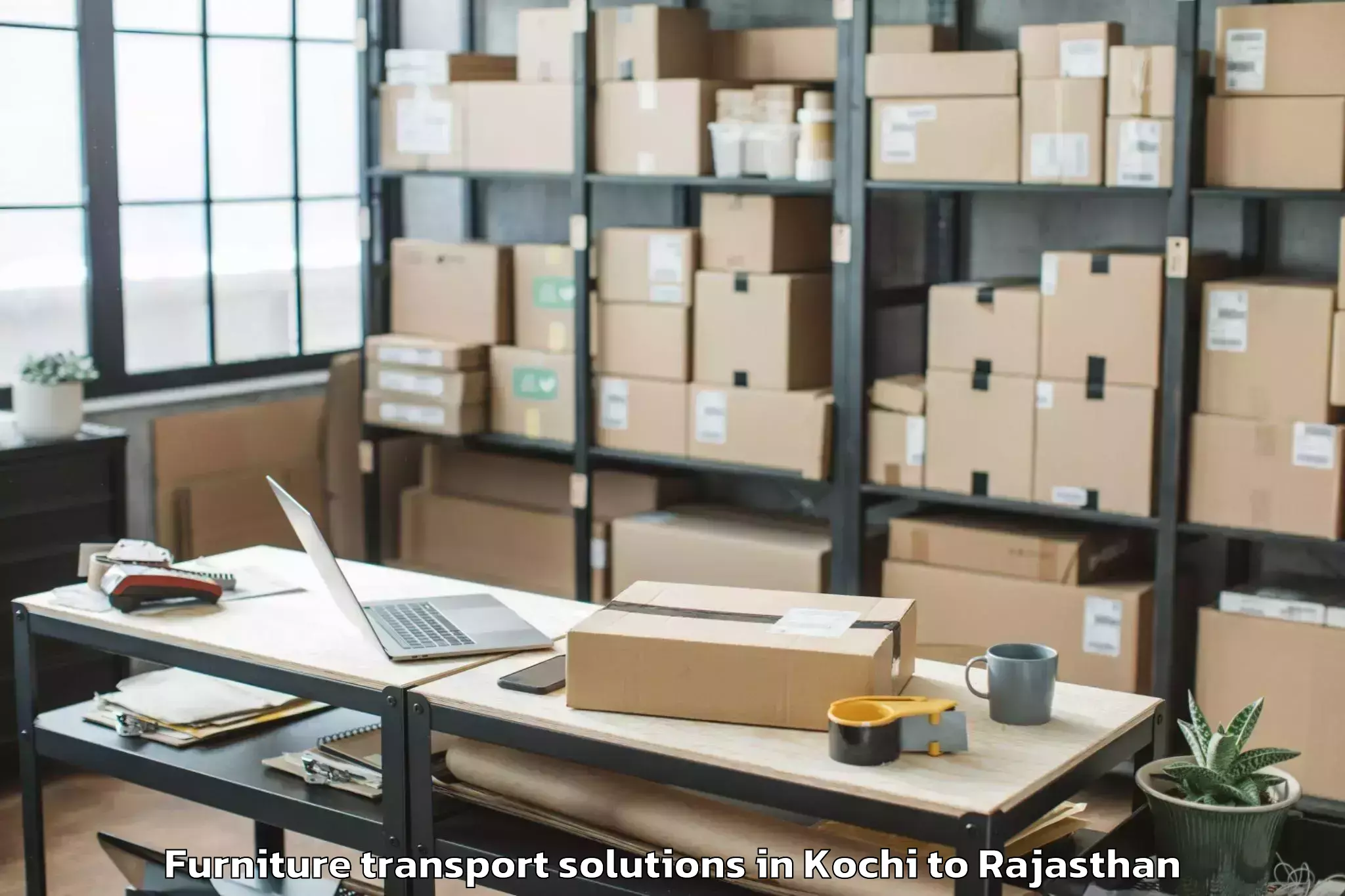 Book Kochi to Sapotra Furniture Transport Solutions Online